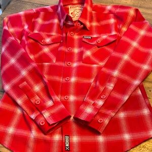DIXXON Red Plaid Button Down Shirt